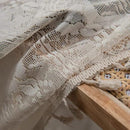 Sutuo Home Boho Sheer Curtains for Nursery Bedroom Kitchen,Bohemian Lace Curtains Crochet Florals Embroidery Handmade Knitted Tassels Vintage Chic Farmhouse Drape Rod Pocket 1 Panel 59" W x 72" L by CozyNest Decor