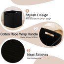 OIAHOMY Storage Cubes 11 Inch Storage Bins-3-Pack, Cotton Rope Woven Baskets for Organizing, Square Storage Baskets for Shelves Organizer, Classroom, Kids Toy Bins, Closet, Baby Nursery-Black by TinyTreasures Baby Boutique