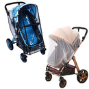 Stroller Rain Cover Baby Mosquito Net Universal Weather Shield Bug Net for Jogging Stroller Pushchair Buggy Pram Protect Baby from Rain Insect Wind Bug Snow Fly Shade Shield Netting Plastic by TinyTreasures Baby Boutique