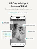 VistaView Lite Smart WiFi Baby Monitor - 4” 720P Split Screen & 1080P Camera App Control, Motion Alerts, HD Night Vision, 3000mAh Battery, 2-Way Talk, Multi-User, Triple Security, 1000ft Range by TinyTreasures Baby Boutique