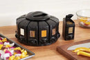 Kitchen Art Select-A-Spice Auto-Measure Pro Carousel 12 Compartments Spice Rack, Black 9.5 x 9.5 x 6.5 inches by CozyNest Decor