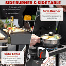 Q032-6-Burner w/Side Burner Gas Grill with 403 SQ.IN. Outdoor Grill with 60,000 BTU,Propane Grills with Top Cover Lid,Grills Outdoor Cooking for Patios,Balcony,Camping,Garden by GreenHaven Gardens