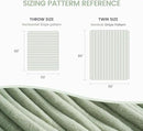Cozy Bliss Faux Fur Throw Blanket for Couch, Cozy Warm Plush Striped Blanket for Sofa Bedroom Living Room, 60 * 80 Inches Sage Green by CozyNest Decor