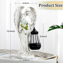 Solar Angel Outdoor Garden Decor Statues – 13.2 inches Solar Outdoor Sculptures for Outside Yard Art Patio Balcony Front Lawn Ornaments Gifts for Mom Grandma Women by GreenHaven Gardens