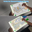 Phylosal Magnetic A3 Light Pad with Bag, Super Bright Light Box with Side Button, Diamond Art Light Board, Lightbox for Tracing and Drawing, USB Power Light Table for Sketching, Weeding Vinyl (White) by TinyTreasures Baby Boutique