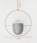 Boho Green Metal Plant Hanger,Metal Wall and Ceiling Hanging Planter, Modern Planter, Mid Century Flower Pot Plant Holder, Minimalist Planter for Indoor Outdoor Home Decor by GreenHaven Gardens