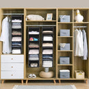 MAX Houser 6 Tier Shelf Hanging Closet Organizer, Closet Hanging Shelf with 2 Sturdy Hooks for Storage,2 Pack, Foldable (Grey) by CozyNest Decor