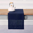 Solino Home Linen Navy Table Runner 90 Inches Long - 100% Pure Linen 14 x 90 Inch Table Runner for Dining, Fall, Autumn, Thanksgiving - Fete by CozyNest Decor