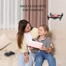 DEERC D20 Mini Drone for Kids with 720P HD FPV Camera Remote Control Toys Gifts for Boys Girls with Altitude Hold, Headless Mode, One Key Start Speed Adjustment, 3D Flips 2 Batteries, Red by TinyTreasures Baby Boutique