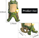 Frog Solar Lights Outdoor Garden Mini Frog Figurines Decor for Patio Yard Lawn Ornament Solar Garden Miniature Frog Decor Gift for Women Mother's Day Birthday Housewarming Gifts by CozyNest Decor