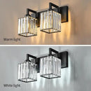 Modern Bathroom Vanity Light 2-Lights Black Crystal Bathroom Wall Light Vanity Light Fixtures by CozyNest Decor