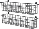 Spice Rack Organizer Wall Mount, Spice Organization Storage Shelf for Cabinet Door, 2 Packs Wall Spice Rack Saving Space for Kitchen, Black by CozyNest Decor