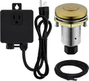 Garbage Disposal SinkTop Air Switch Kit with Stainless Steel Button, Champagne Gold by CozyNest Decor