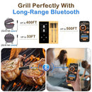 Smart Accurate Wireless Meat Thermometer - 2 Probes for BBQ, Smoking, Grilling, Cooking with Real-Time Alerts, Long Range Bluetooth, Dishwasher Clean, Waterproof for Indoor Outdoor Kitchen Use by TinyTreasures Baby Boutique