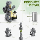 Solar Garden Outdoor Statues Rabbit with Solar Lantern,Outdoor Bunny Figurines Decorations,Lawn Decor Bunny Statue for Patio, Balcony, Yard Ornament,Unique Housewarming and Easter Gifts by GreenHaven Gardens