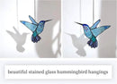 Lolitarcrafts Stained Glass Hummingbird Window Hangings with Flowers, Bird Stained Glass Suncatcher for Window Decor Hummingbird Gifts for Mom,Bird Lovers (Blue A) by GreenHaven Gardens