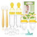 WAJIAYON Easter Bunny Baby Fruit Feeder Pacifier | Infant Fruit Food Feeder Pacifier & Food Dispensing Spoon | Fresh Fruit Teethers for Babies | Silicone Feeder Baby,Gifts for Boys and Girls-Rabbit by TinyTreasures Baby Boutique