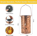 4 Packs Solar Lanterns Outdoor Hanging Lantern Lights, 4 Hummingbird Hollowed-Out Metal Decor Lantern, Waterproof LED Decorative Garden Light Gifts by GreenHaven Gardens