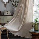 Sutuo Home Boho Curtain for Farmhouse Bedroom, Natural Linen Look Textured Burlap Rod Pocket Chic Semi Blackout Bohemian Handmade Tassels Window Treatment for Living Room, 1 Panel 59" W x 108" L by CozyNest Decor