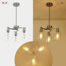 3-Light Brushed Nickel Dining Room Light Fixture,Modern Kitchen Chandeliers Over Table，Adjustable Height Industrial Hanging Pendant Lights for Kitchen Island with Glass Shade by CozyNest Decor