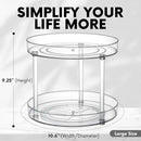 Clear Lazy Susan Organizer, Rotating Kitchen Pantry Organization and Storage, Medicine Cabinet Organizer, Lazy Susan Turntable Organizer for Cabinets, Bathroom, Refrigerator, Dresser, Spice Organizer by CozyNest Decor