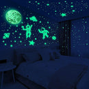 1017Pcs Glow in The Dark Stars for Ceiling Glow in The Dark Moon and Space Wall Decals Luminous Astronaut Universe Planet Galaxy Wall Stickers for Kids Boys Girls Bedroom Green by TinyTreasures Baby Boutique