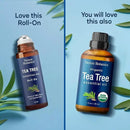Tea Tree Oil Roll-On 10 ml - 100% Pure, Natural Essential Oil for Aromatherapy, Skin, Face & Body - Pre-Diluted for Travel - Nexon Botanics by CozyNest Decor