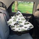 Binienty Womens Nursing Cover Breastfeeding Scarf, Truck Tractor Print Baby Car Seat Covers Multi Use Newborn Carrier/Stroller/Shopping Cart, Girl Boy Stroller Cover Gifts by TinyTreasures Baby Boutique