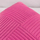 Fancy Homi 2 Packs Hot Pink Euro Decorative Throw Pillow Covers 26x26 Inch for Couch Bed Sofa, Rustic Farmhouse Boho Home Decor, Soft Corss Corduroy Patchwork Textured Square Cushion Case 66x66 cm