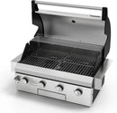 Brand-Man Gas Grill Built-In Head, 30-Inch 4-Burner Propane Grill, Natural Gas Convertible, Heavy Duty 304 Stainless Steel 40,000BTUs BBQ Island Outdoor Kitchen by GreenHaven Gardens