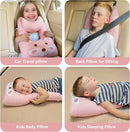 Travel Pillow,Car Pillow Kids Car Seat Pillow U Shaped Pillow for Travel Skin-Friendly Material The Sleeping Aid for Adults and Kids on Road Trips (Pink) by TinyTreasures Baby Boutique