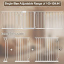 WAOWAO Baby Gate 100-109.41" Extra Wide Pressure Mounted Walk Through Swing Auto Close Safety White Metal Toddler Kids Child Dog Pet Puppy for Stairs,Doorways,Kitchen by TinyTreasures Baby Boutique