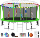SKYUP Tranpoline 1500LBS 16 15 14 12 10 8 FT Tranpoline for 7-10 Kids and Adults, Windproof Outdoor Tranpoline with Enclosure Net, Basketball Hoop, Easy to Install & Last Long - ASTM Approved by TinyTreasures Baby Boutique