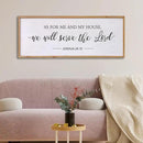 As for Me and My House We Will Serve the Lord Wall Decor - 40" x 15" Large Rustic Family Living Room Wood Framed Home Sign Joshua 24 15 Christian Bible Verse Plaque Hanging Wall Art(Wood) by CozyNest Decor