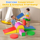 Lischwert Foam Climbing Blocks, Soft Climbing Toys for Toddlers, 9 Pieces Crawl and Climb Foam Playset with Cushion Pad, Indoor Climber Activity Play Set for Kids Age 1+(Colorful) by TinyTreasures Baby Boutique
