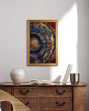 HUARCEY Gold Framed Vintage Wall Deocr for Living Room, Tree Rings Art Abstract Wood Grain Texture Bathroom Art Large Canvas Print Nature Inspired Farmhouse Pictures for Study Office Bedroom 16"x24" by CozyNest Decor