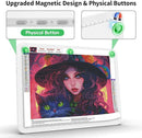 Zocelight Rechargeable A3 Tracing Light Box with Padded Case,Diamond Art Light Board with 4 Magnets,Wireless Light Pad for Diamond Painting,Ultra Bright Light Table for Drawing, Sketching(White) by TinyTreasures Baby Boutique