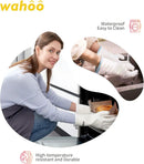 wahoo Professional Liquid Silicone Oven Mitts Gloves, Heat Resistant Gloves for Cooking, Baking, CoralAir Liner, 12 Inch, White, Medium by GreenHaven Gardens