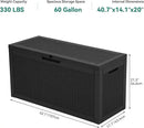 YITAHOME 60 Gallon Resin Deck Box, Weather Resistant Outdoor Rattan Storage Box, Lockable Indoor Outdoor Storage for Supplies and Essentials, Black by CozyNest Decor
