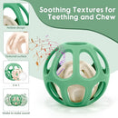 MCGMITT Baby Montessori Sensory Toys for 0-6 6-12 Months, Easy Grasp Food Grade Stretchy Silicone Baby Teether Teething Rattle Toys, BPA-Free Infant Teether Ball Chew Rattle Toys Shower Gifts by TinyTreasures Baby Boutique