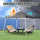 10x10 Pop Up Canopy, 300D Silver Coated Grey Fabric Outdoor Gazebo, Beach Tent Slant Legs with Storage Bag,Easy Up Sun Shade Shelter Tents with 8x8 Top Cover for Patio,Party by GreenHaven Gardens