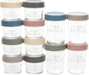 WeeSprout Glass Baby Food Storage Jars w/ Lids (4/8 oz, 12 Pack Set) Snack, Reusable Small Containers, Breast Milk, Fridge, Freezer, Microwave & Dishwasher Safe, Essential Must Have for Infants by TinyTreasures Baby Boutique
