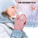 Geyoga 2 Pairs Women's Winter Touch Screen Gloves Soft Warm Fleece Lined Knit Elastic Cuff Winter Texting Gloves by TinyTreasures Baby Boutique