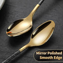 Hammered Black Gold Silverware Set for 8,Stainless Steel 40-Piece Modern Cutlery Set,Mirror Polished Heavy Duty Flatware Set Utensil Set,Knives Spoons and Forks Set,Dishwasher Safe by CozyNest Decor