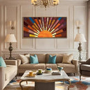 IARTTOP Extra Large Boho Sun Wood Wall Art for Living Room Wooden 3D Framed Abstract Sun Rising on the Horizon Geometric Wall Decor Mid century Sunshine Artwork Home Bedroom Office20 * 40 Inch by CozyNest Decor