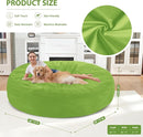 7FT Bean Bag Chair, Large Bean Bag Chairs with Memory Foam Filled, Fluffy Beanbag Sofa with Dutch Velvet Cover, Round BeanBag Chairs for Living Room, Playroom - Lime by TinyTreasures Baby Boutique