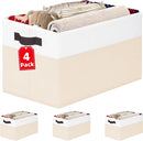 Criusia 4 Pack Baby Clothes Organizer Bins, Fabric Collapsible Storage Baskets with Handles, Odorless Storage Bins for Toy Clothes Nursery Kids Room Playroom Classroom (14L*10W*9.5H) by TinyTreasures Baby Boutique