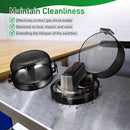 5pcs Stove Knob Cover: 3.5in Child Proofing Cover Knob Easy Install for Kitchen Stove Locks Door Child Proof Clear Plastic Black by TinyTreasures Baby Boutique