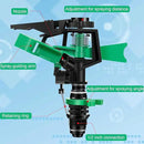1/2 Inch Plastic Impact Sprinklers Heads Adjustable 0-360 Degree Pulsating Oscillating Watering Sprinkler Head for Garden Law Grass Yard Irrigation Supplies (4 Pieces) by GreenHaven Gardens