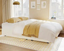 VanAcc Sofa Bed, Sleeper Sofa- 2 in 1 Pull Out Couch Bed with Storage Chaise for Living Room, White Sherpa 84in x 59in x 39in by CozyNest Decor